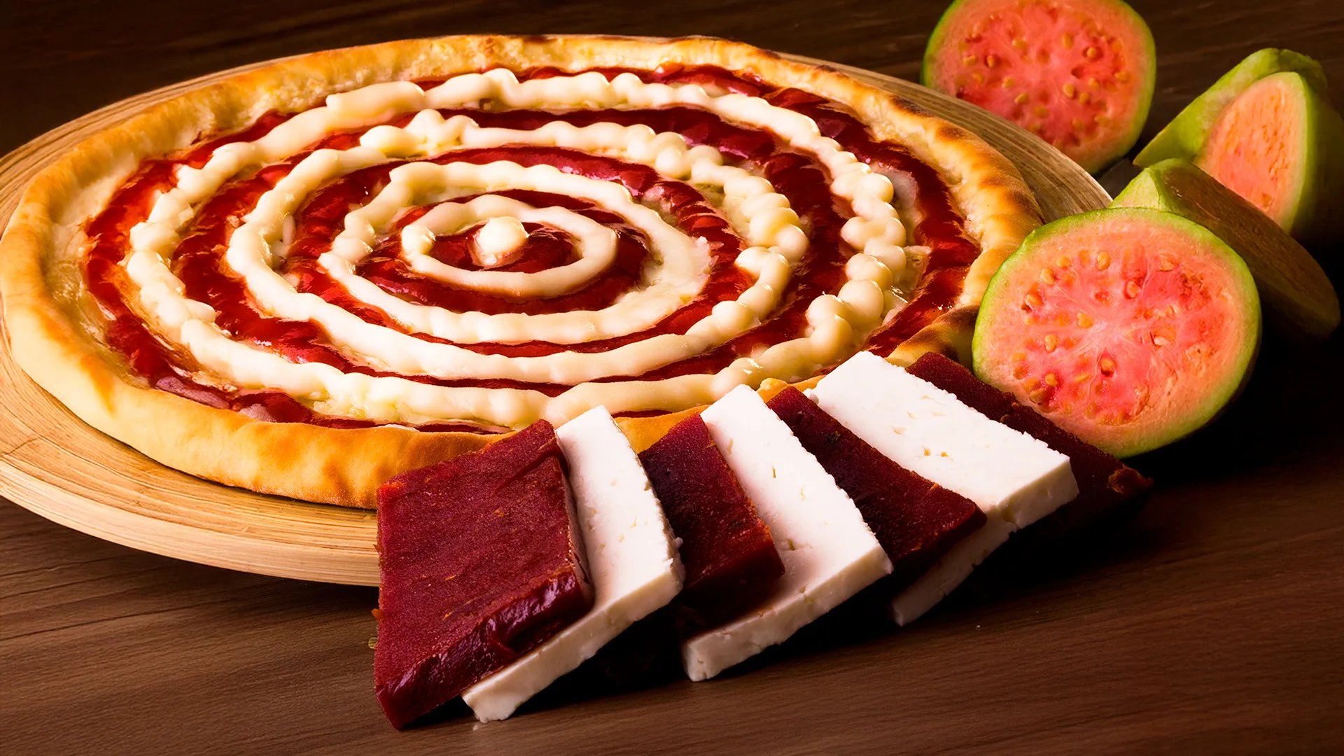 Pizza de Romeu e Julieta com goiabada e Catupiry da Don Mussarelo